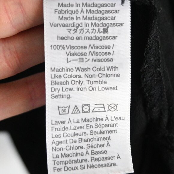 Madewell Central Drapey Shirt in True Black – XS - Picture 9 of 10